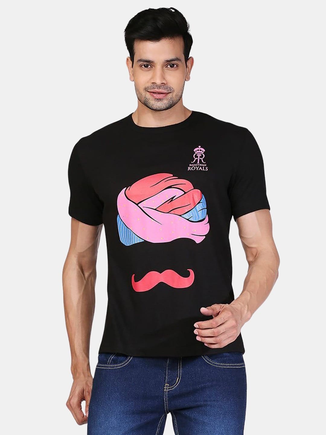 Rajasthan Royals Turban - Mens T-Shirt Black Small