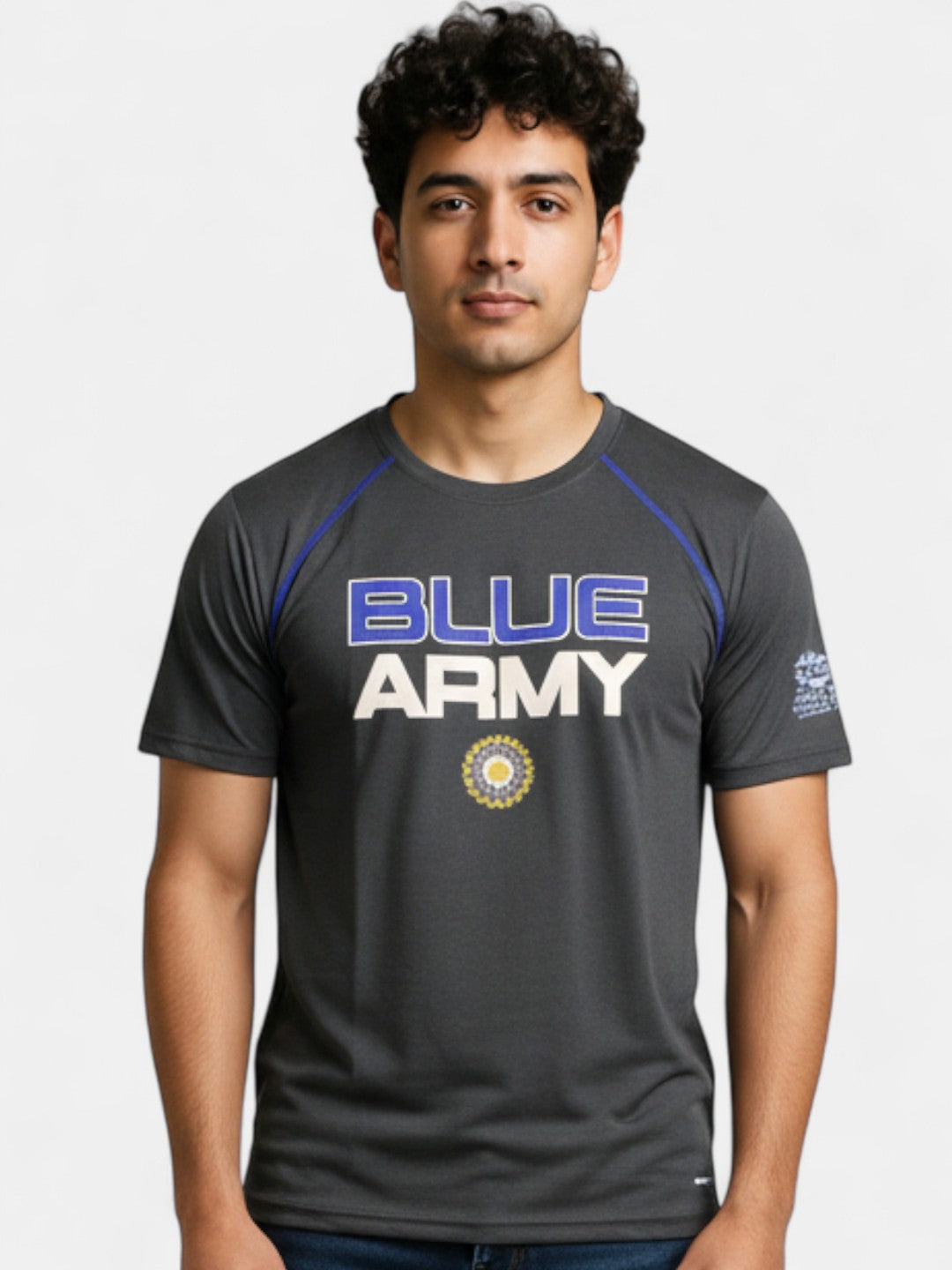 Blue Army - Mens T-Shirt Black XL