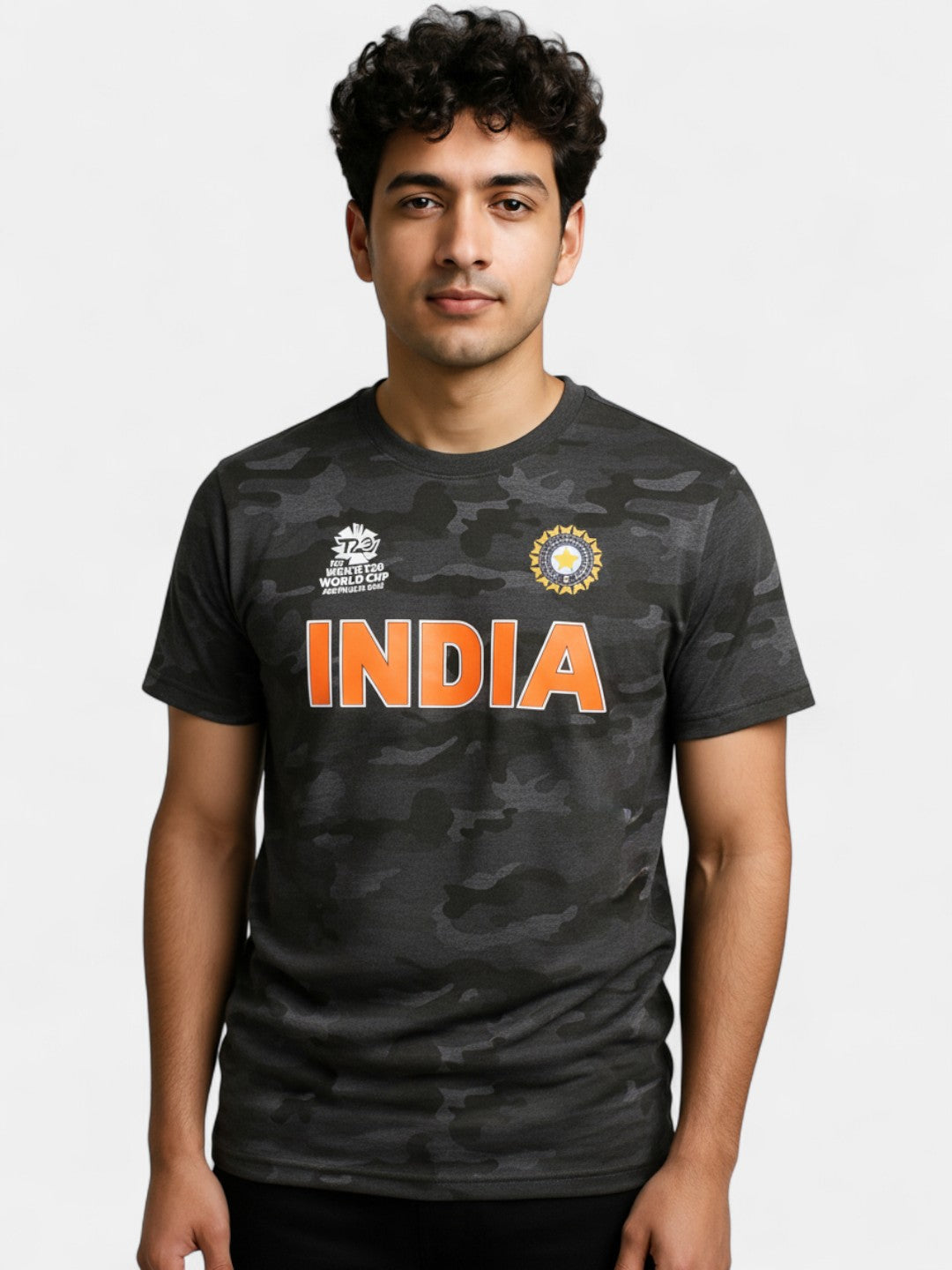 Camo India - Mens T-Shirt Black Small