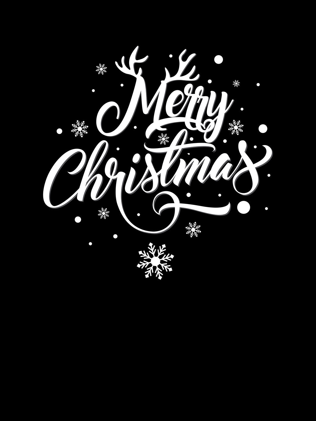 Merry Christmas - Mens T-Shirt Black Medium
