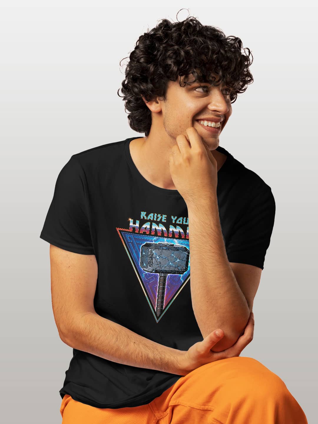 Mighty Raise your Hammer - Mens T-Shirt Black XL