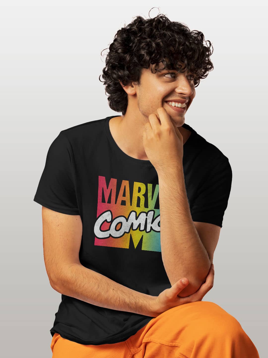 Vintage Marvel Logo - Mens T-Shirt Black XL