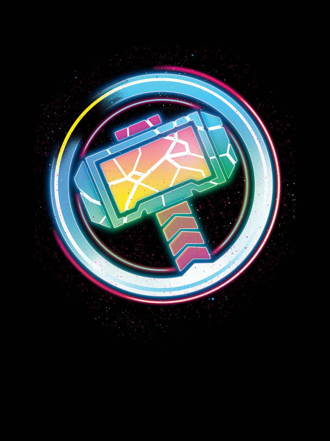 Bifrost Mjolnir - Mens T-Shirt Black Small