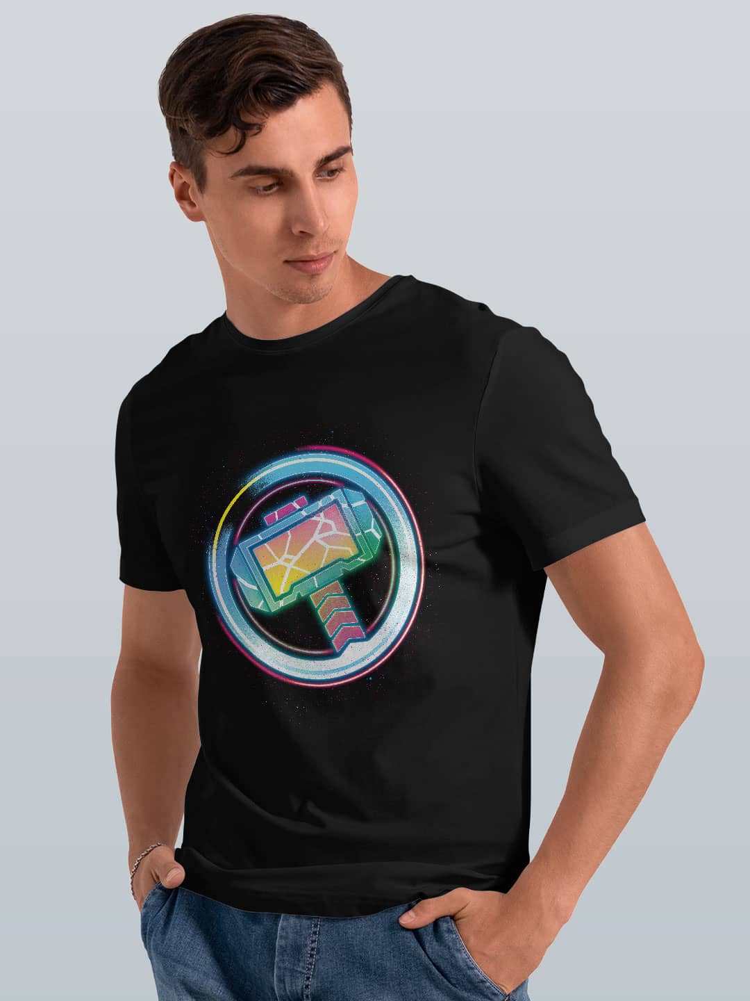 Bifrost Mjolnir - Mens T-Shirt Black Small