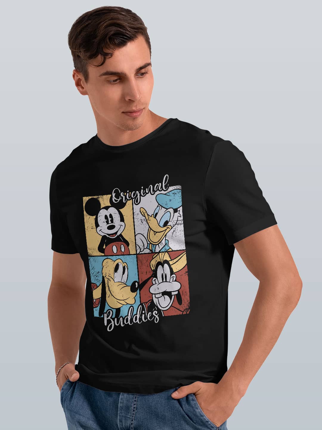 Mickeys Buddies - Mens T-Shirt Black Small