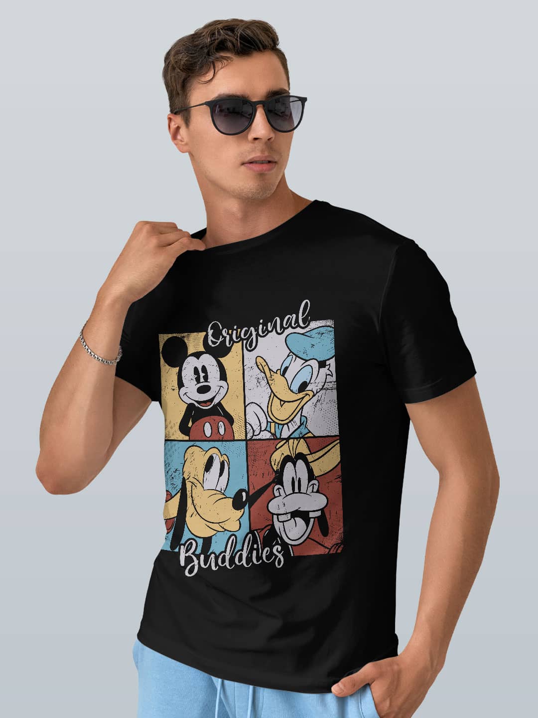 Mickeys Buddies - Mens T-Shirt Black Small