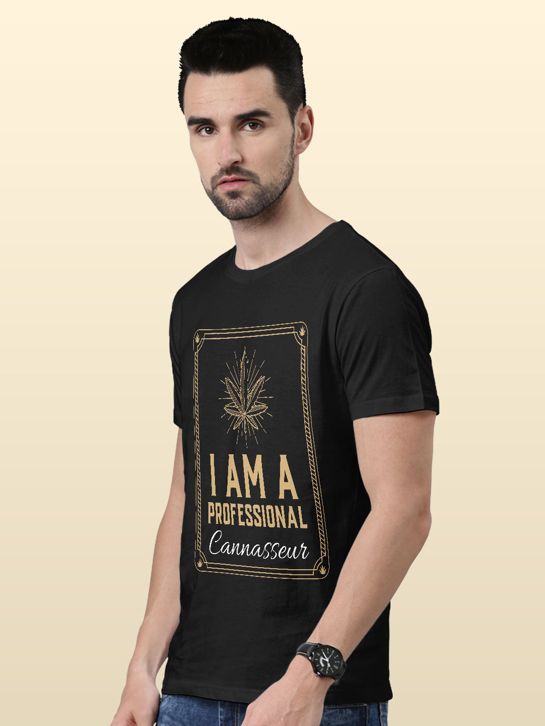 professionalcannasseur-menst-shirt-black-xl