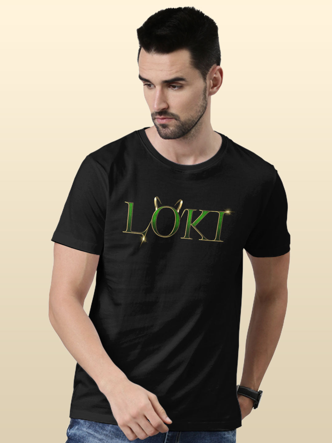 Logo Loki - Mens T-Shirt Black XL