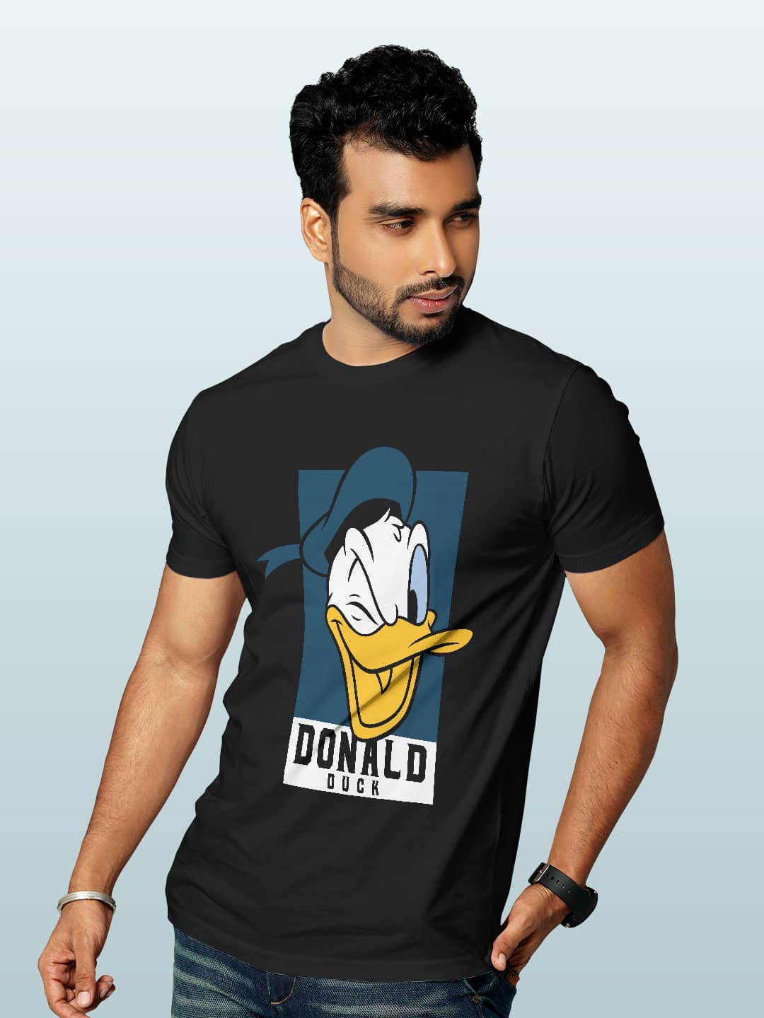 donaldduckportrait-menst-shirt-black-xxl