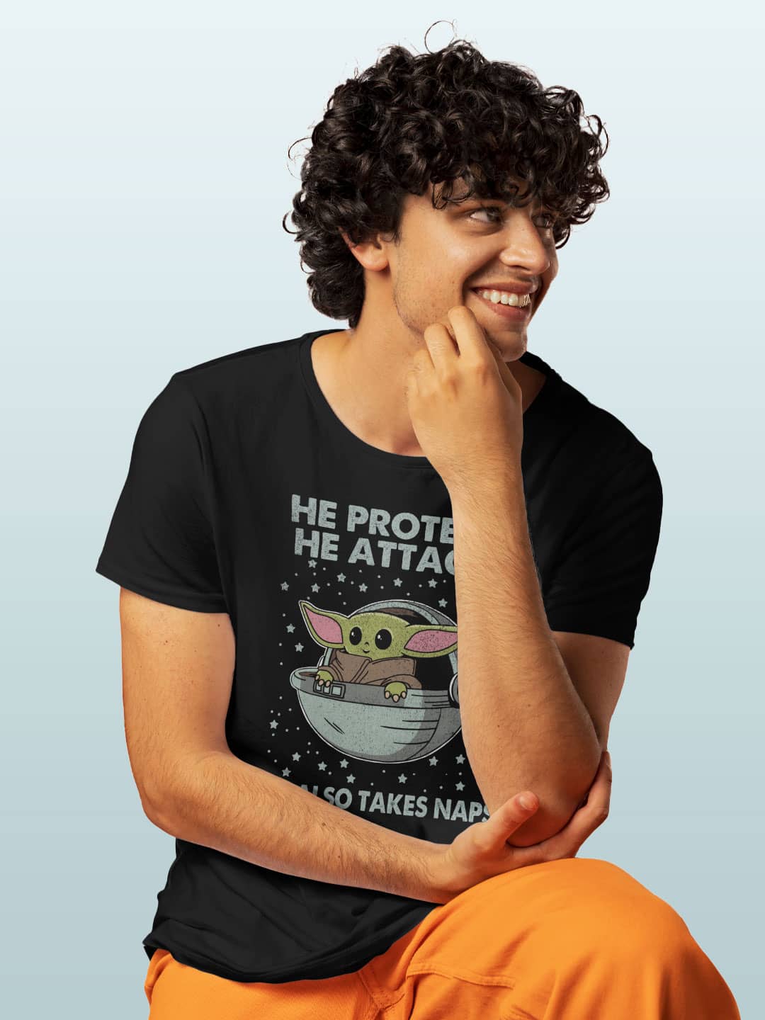 All Rounder Grogu - Mens T-Shirt Black XXL