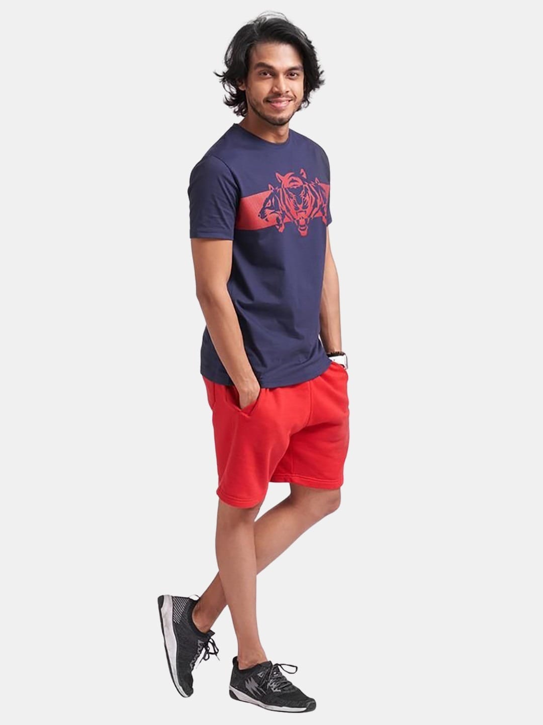 Delhi Capitals Tiger - Mens T-Shirt Blue XL