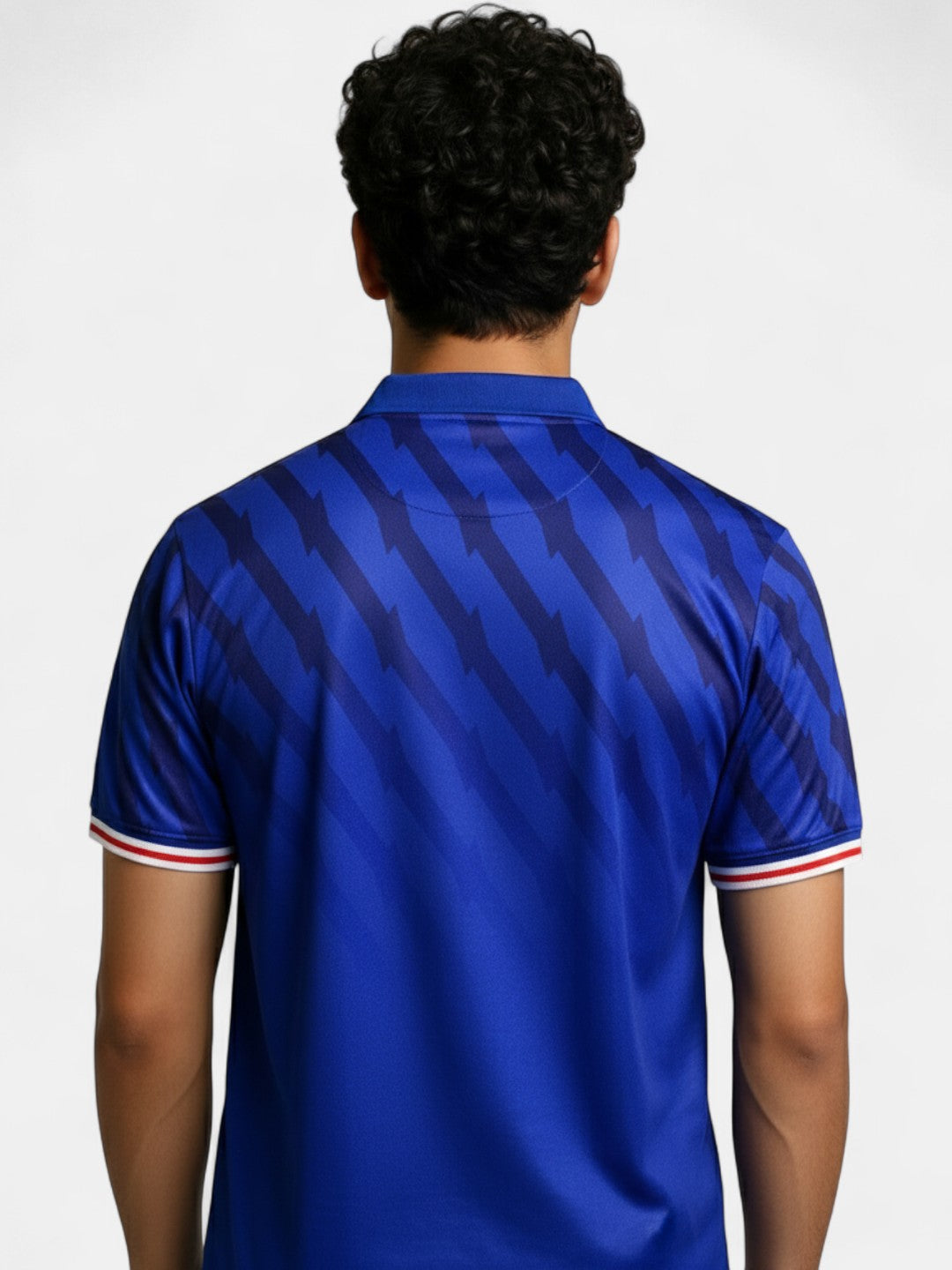 Stripped up - Mens T-Shirt Blue Large