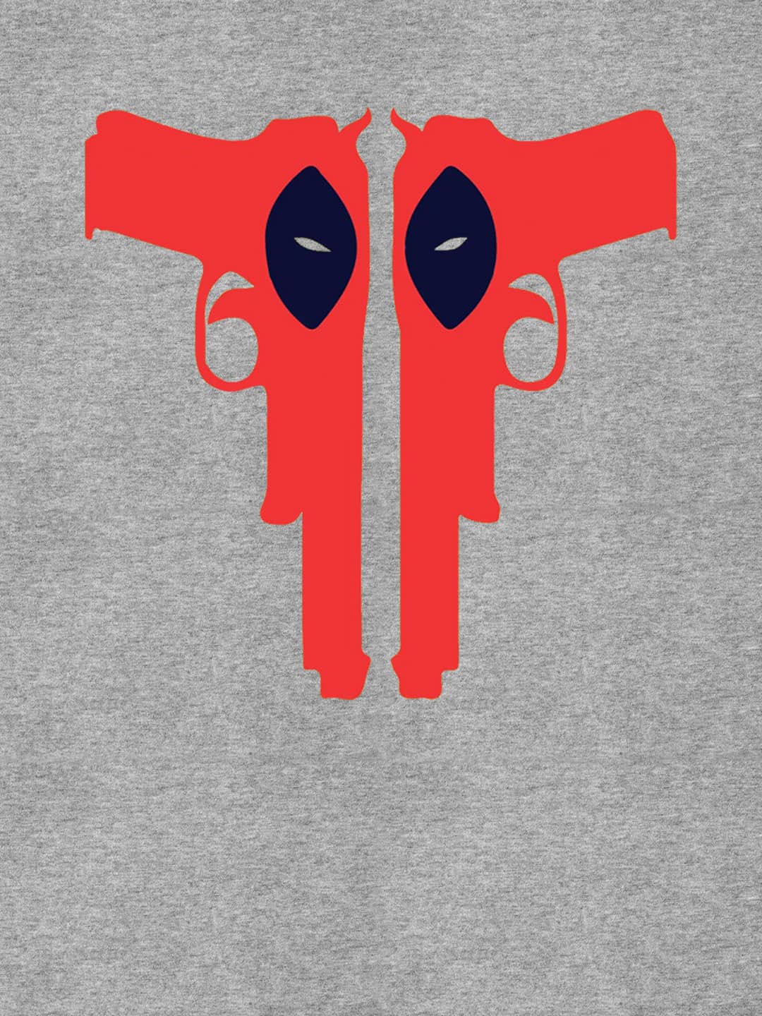 Deadpool Desert Eagle - Mens T-Shirt Grey Melange Medium