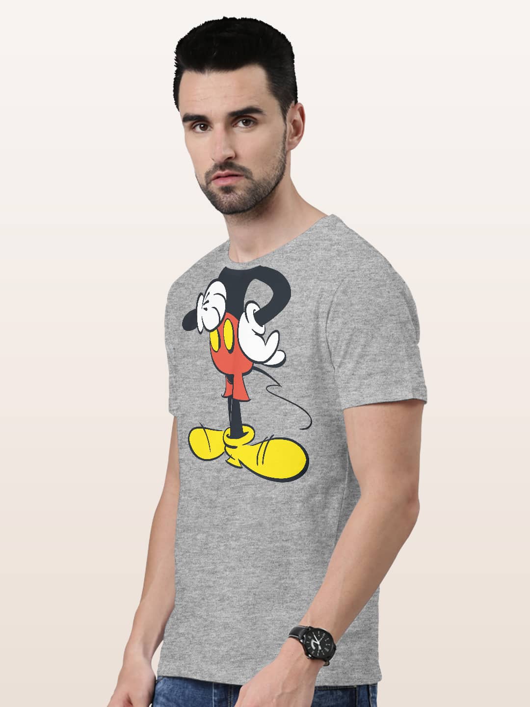 Mickey Body - Mens T-Shirt Grey Melange Medium