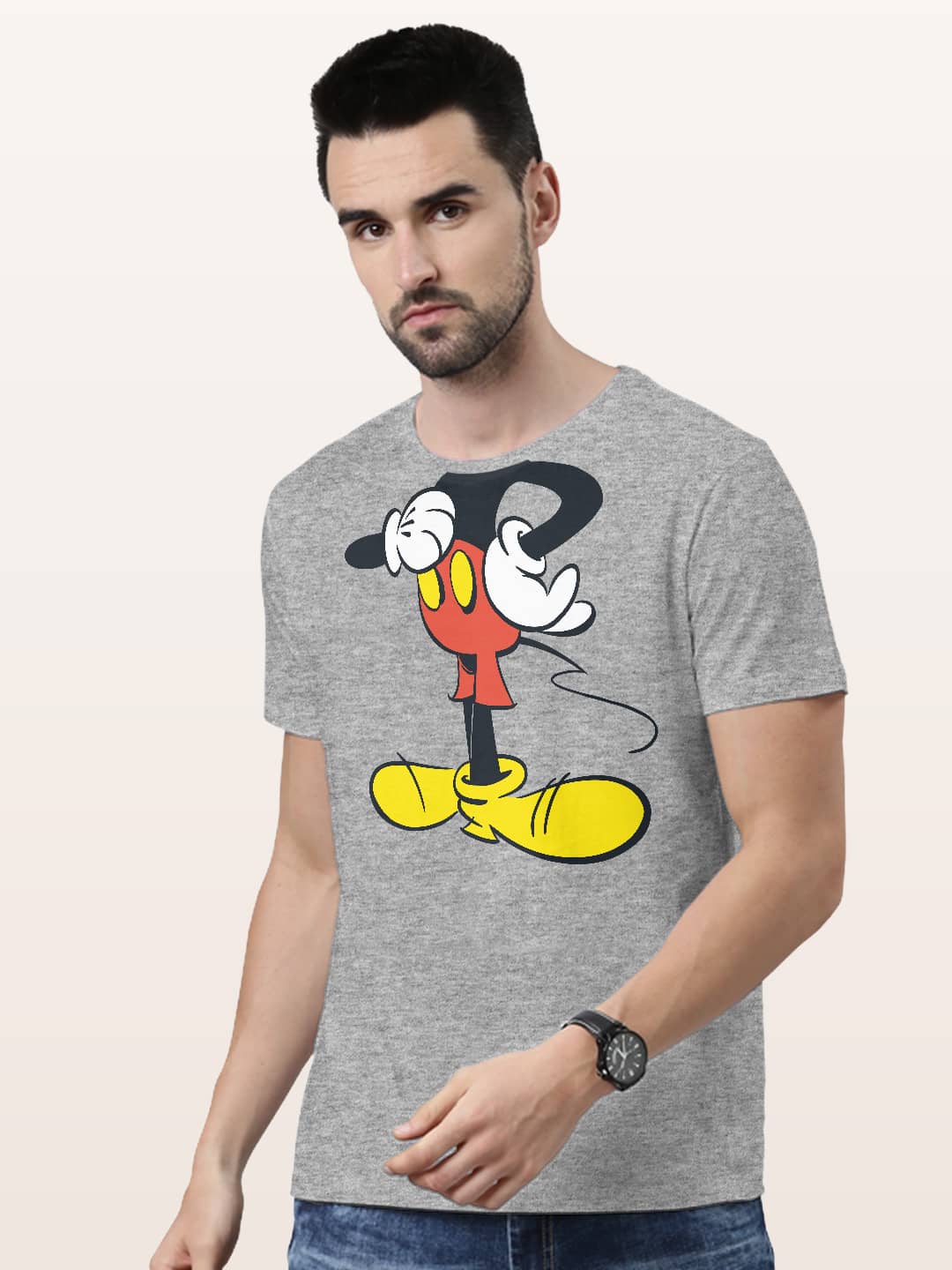 Mickey Body - Mens T-Shirt Grey Melange Medium