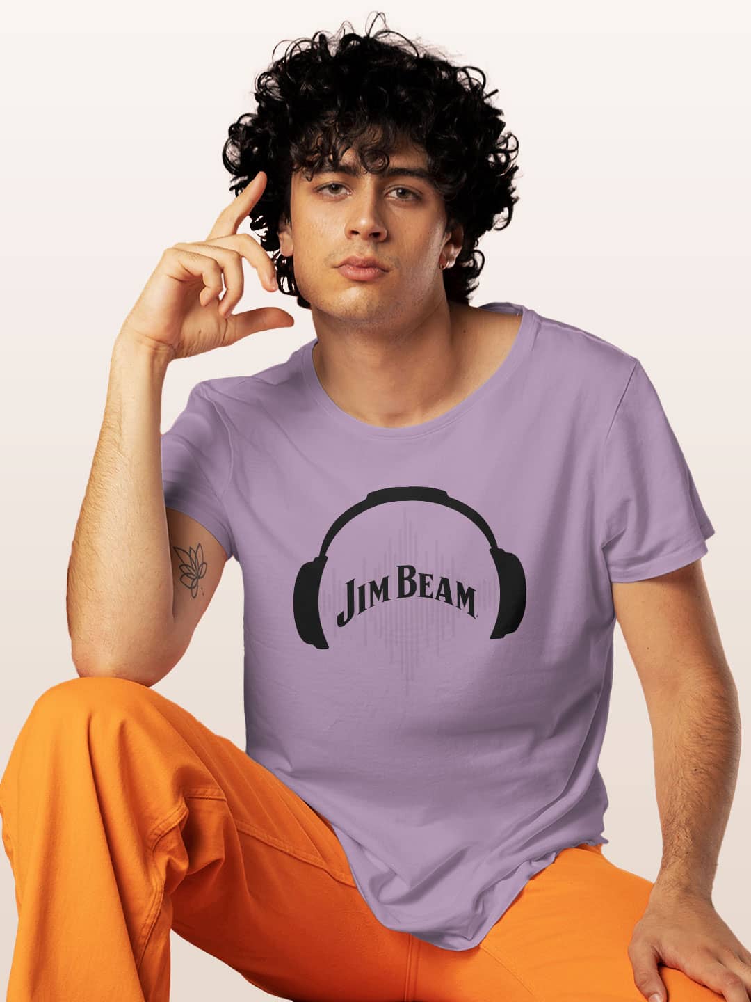 Jim Beam Solid Sound - Mens T-Shirt Lavender XXL