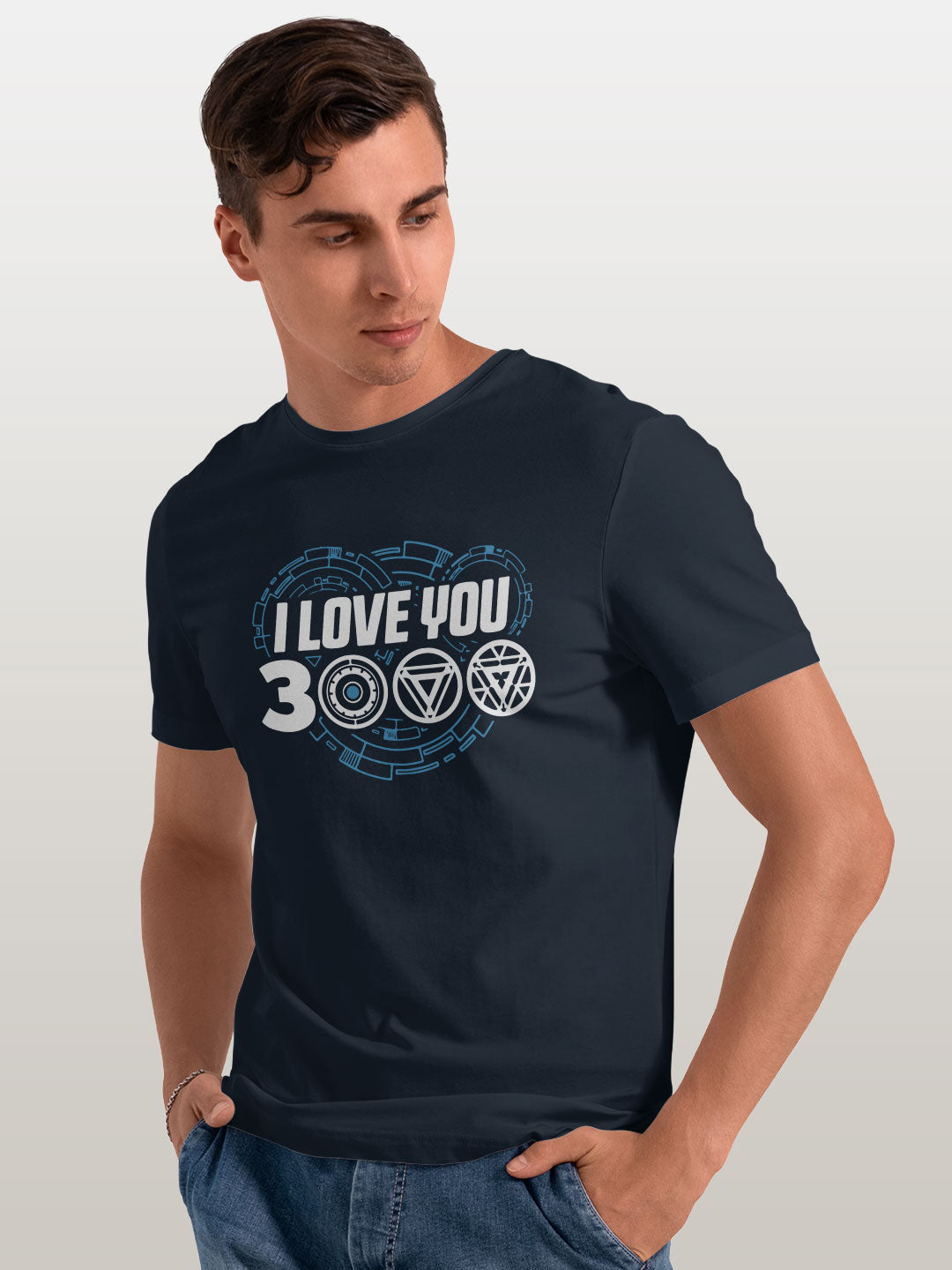 Love you 3000 - Mens T-Shirt Navy Blue Medium