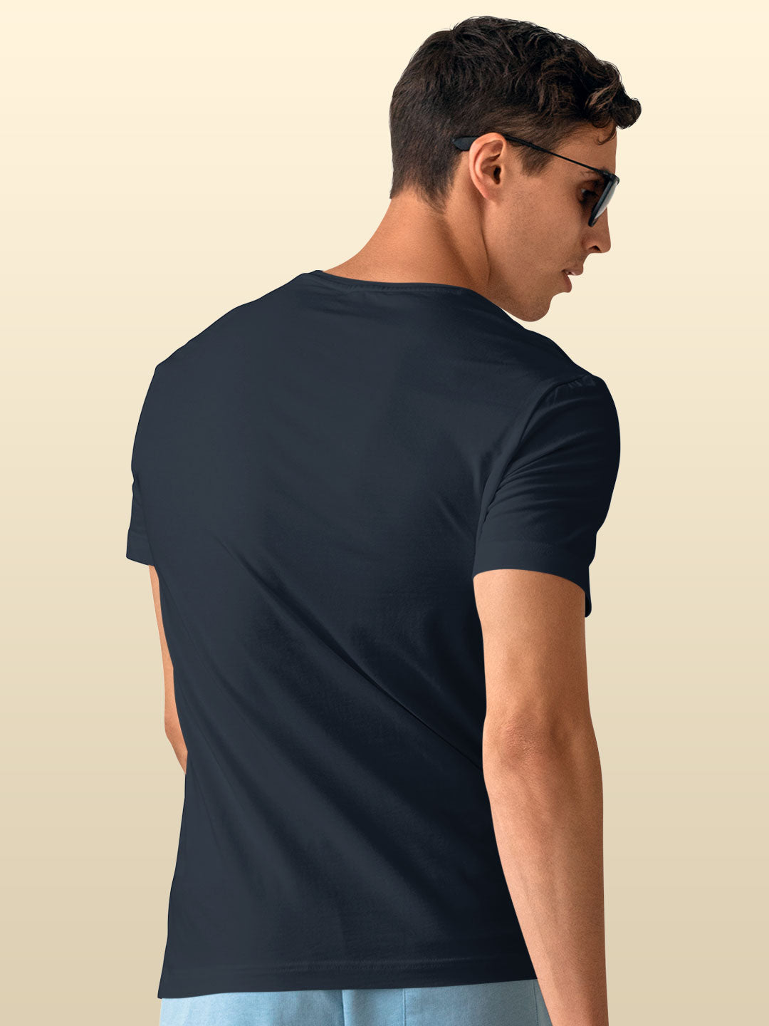 Mickey Silhouette Stroke - Mens T-Shirt Navy Blue XXL