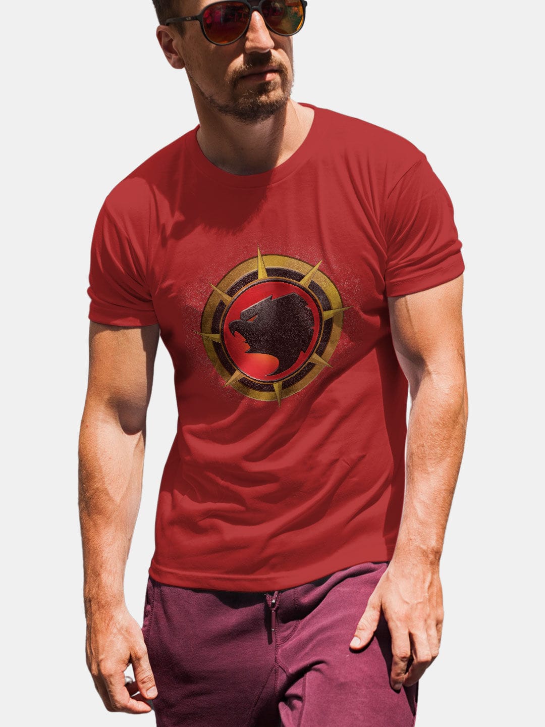 Hawk Bevel Blood Red - Mens T-Shirt Red Small