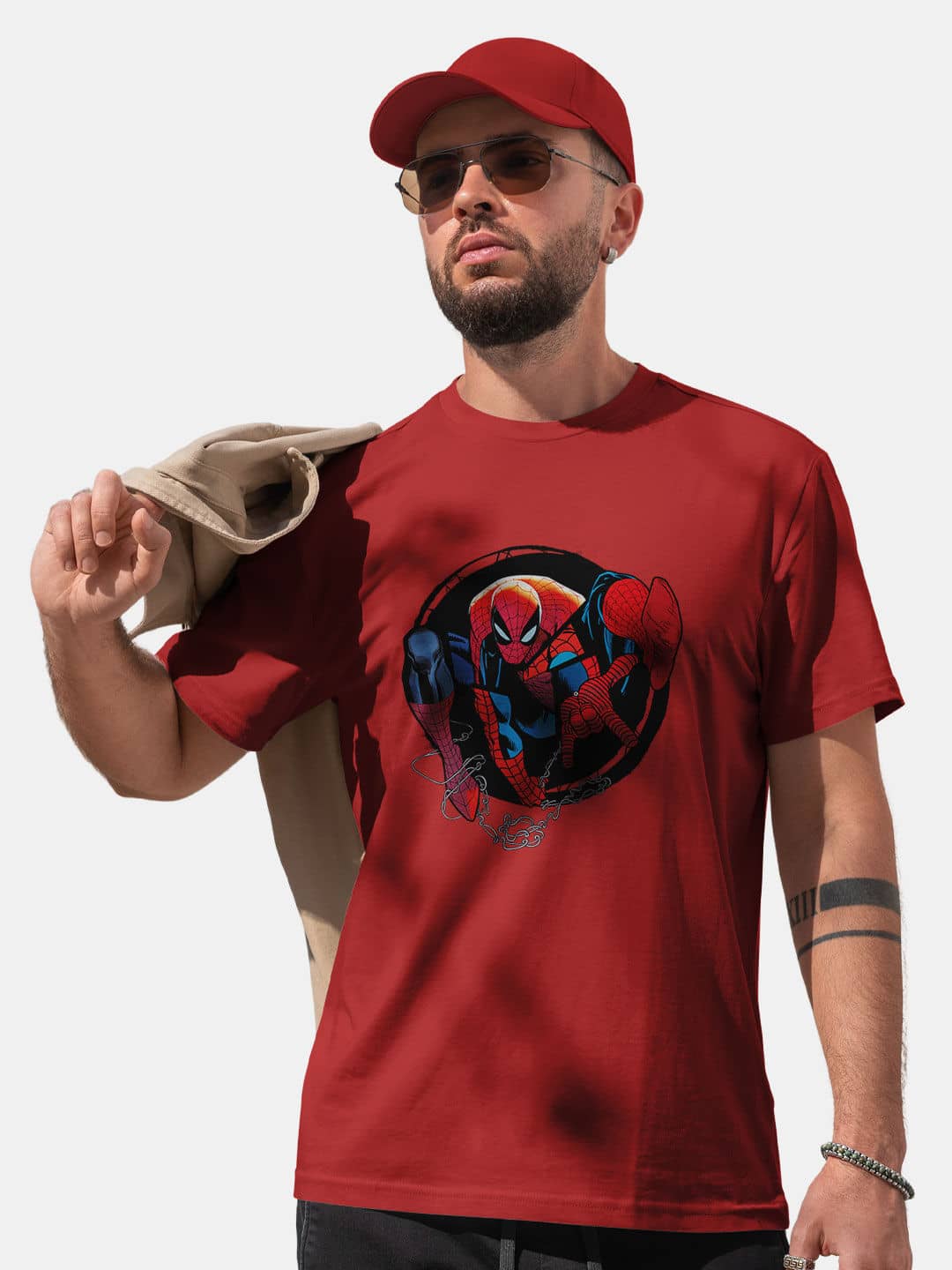Spidey Comics - Mens T-Shirt Red Small