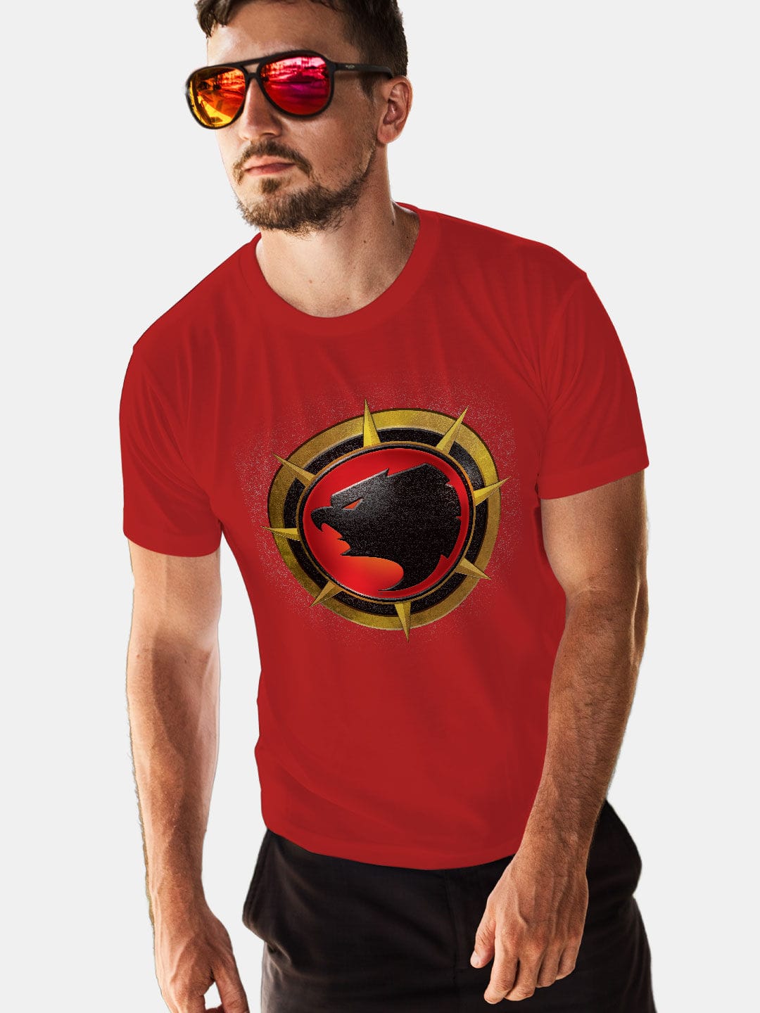 Hawk Bevel Blood Red - Mens T-Shirt Red Small