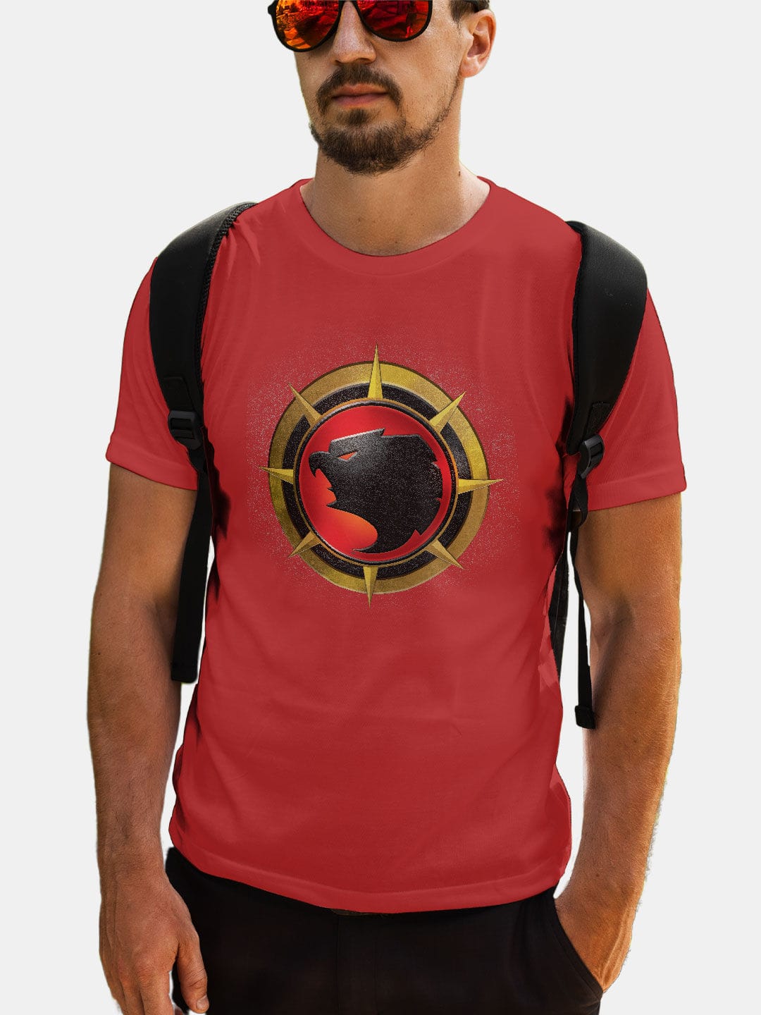 Hawk Bevel Blood Red - Mens T-Shirt Red Small