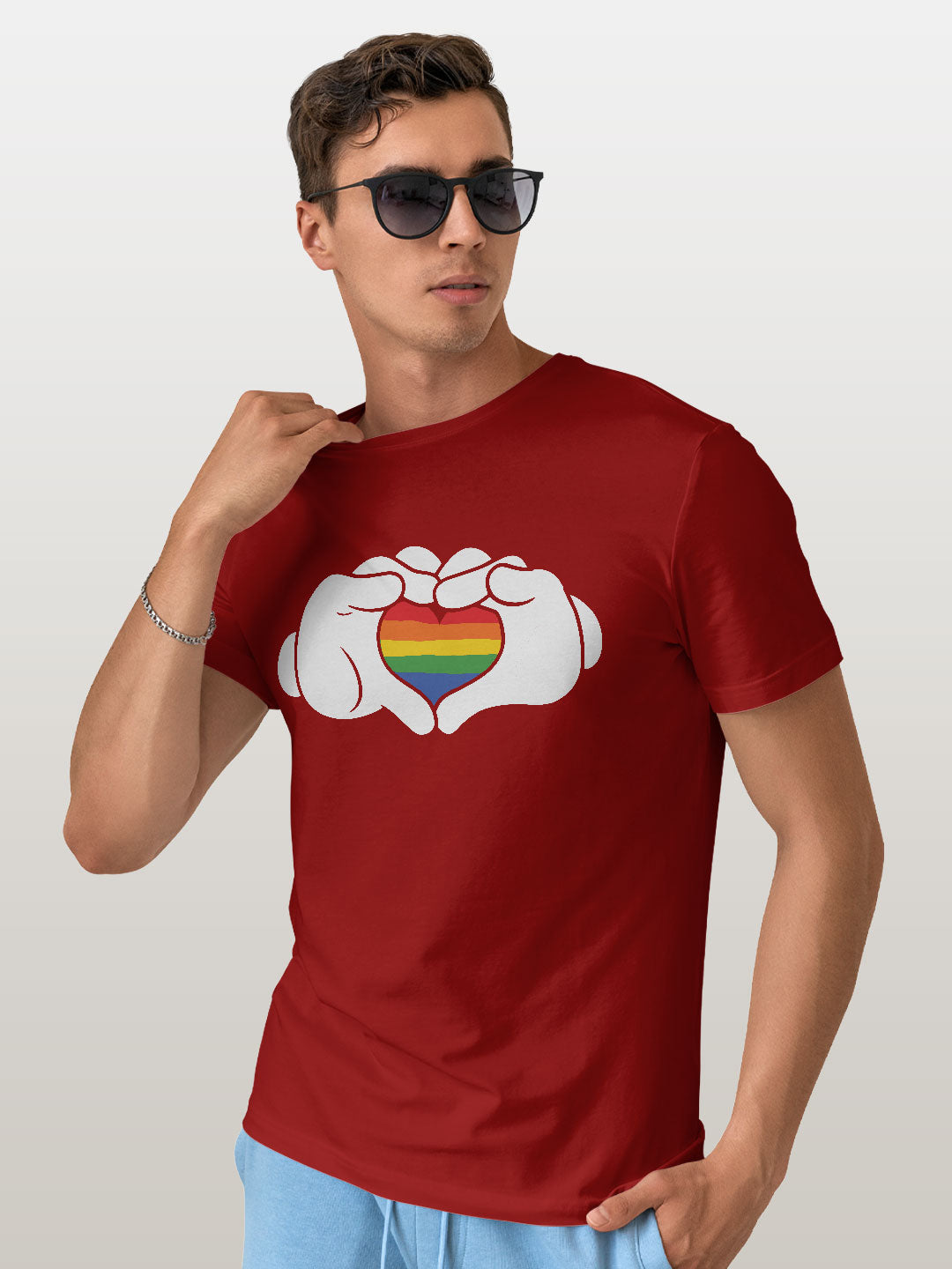 Mickey Loves Pride - Mens T-Shirt Red XXL