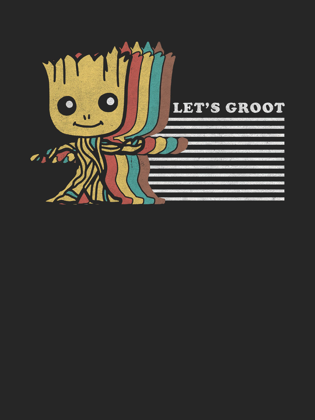 Lets Groot - Mens T-Shirt - Regular Fit - Steel Grey - Small