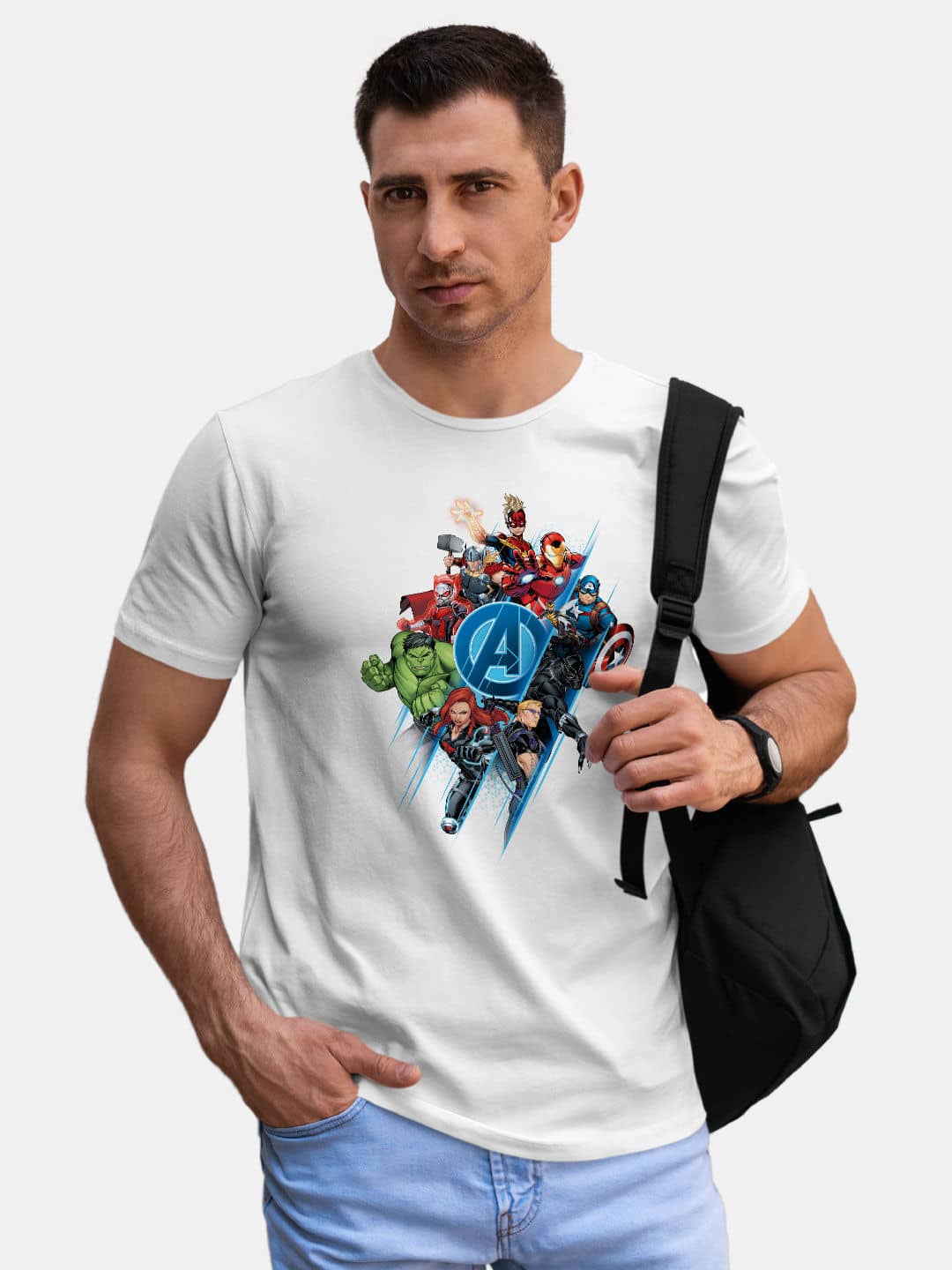 Avengers All Heroes - Mens T-Shirt White Medium