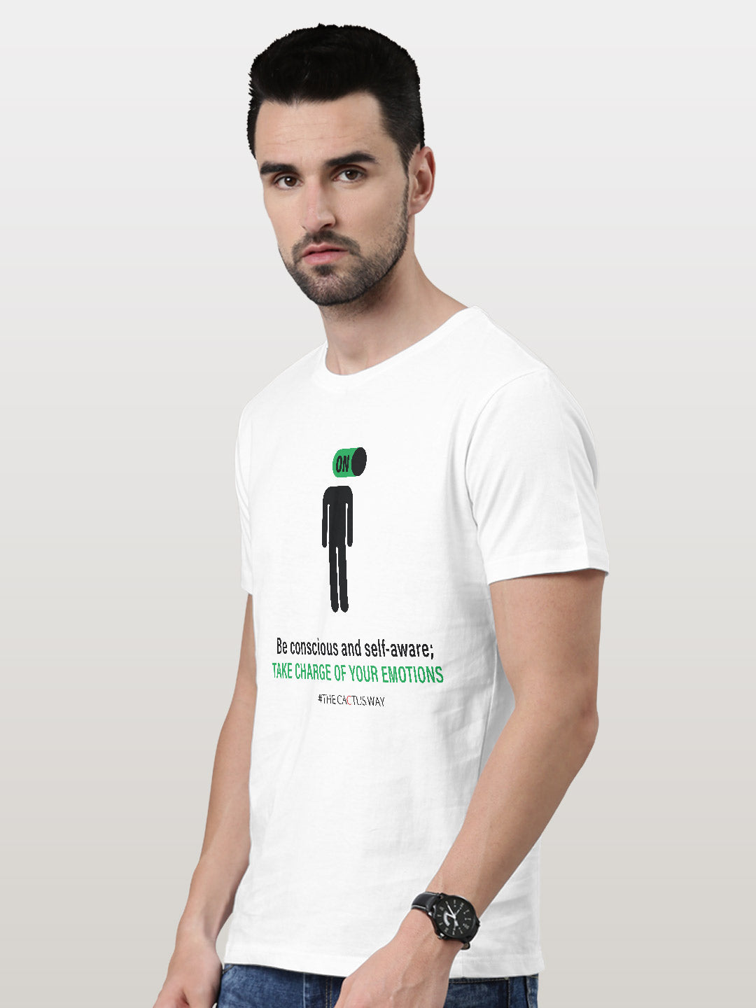 Be concious and self aware - Mens T-Shirts