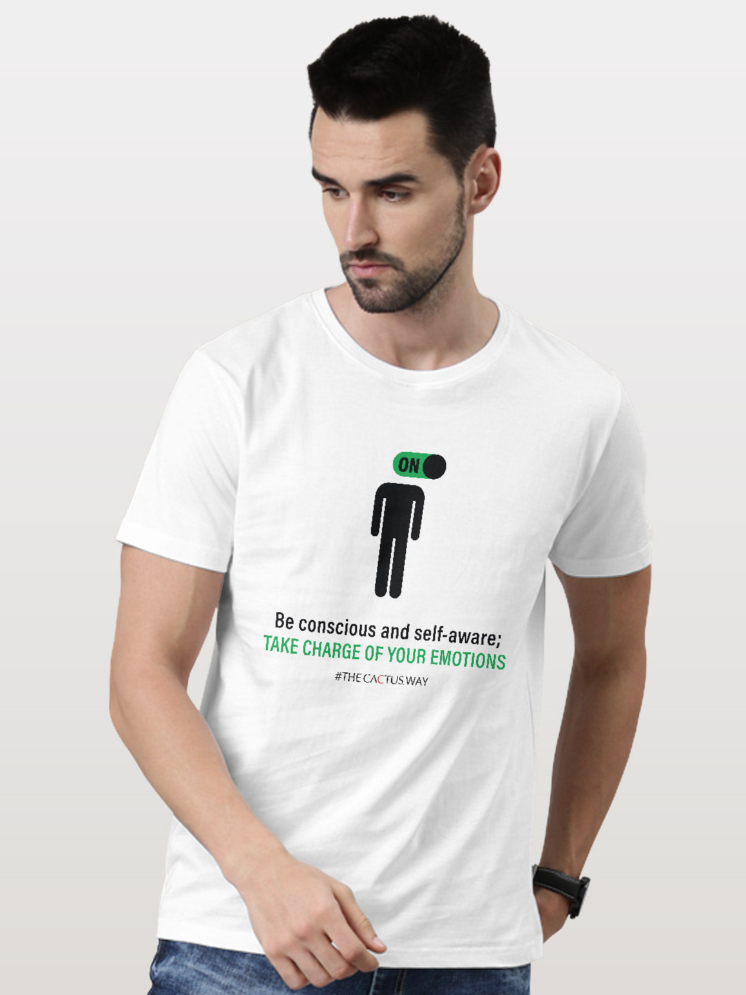 Be concious and self aware - Mens T-Shirts
