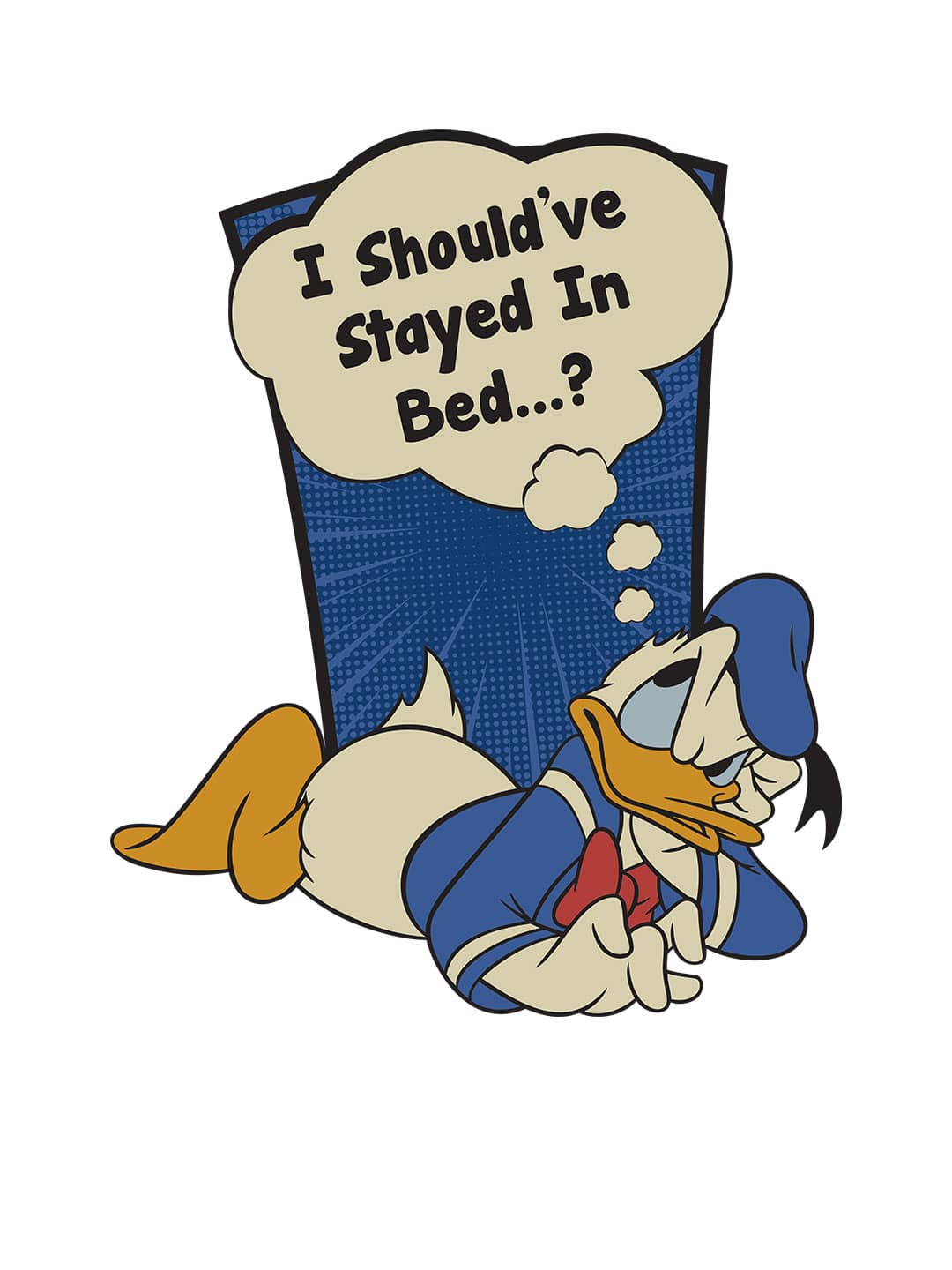 Donald Stayed in Bed - Mens T-Shirt White Small