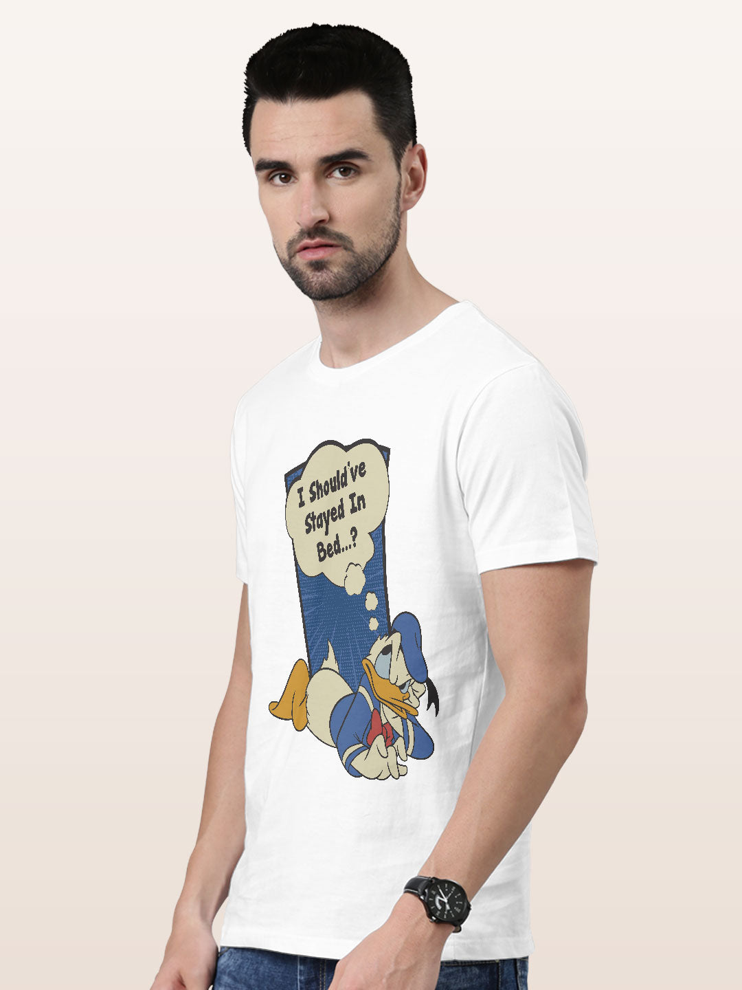 Donald Stayed in Bed - Mens T-Shirt White Small