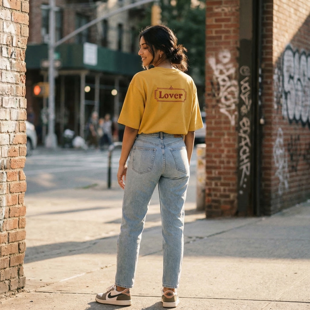 Tera Ni Main Lover - Oversized T-shirt Yellow L