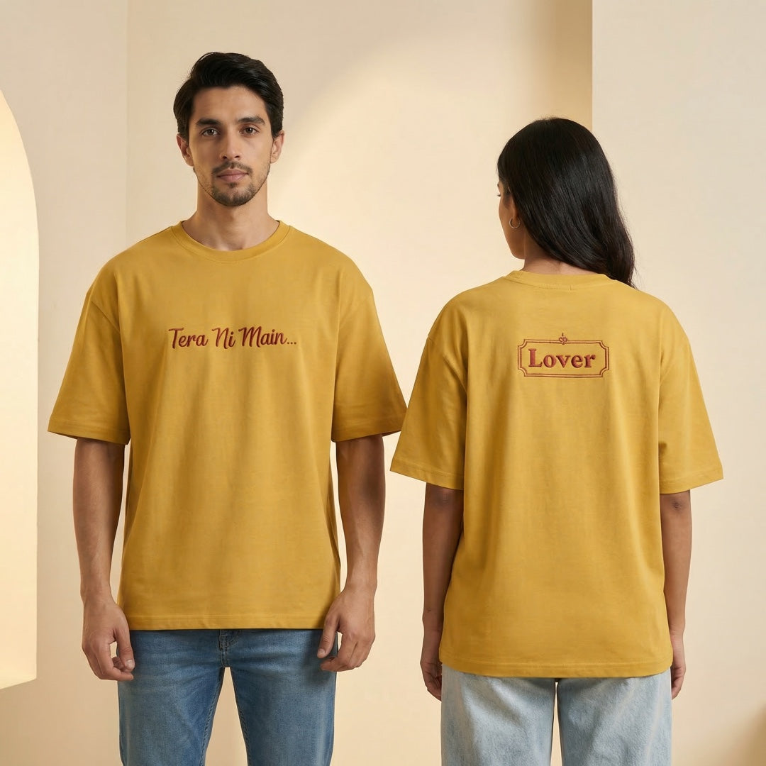 Tera Ni Main Lover - Oversized T-shirt Yellow L