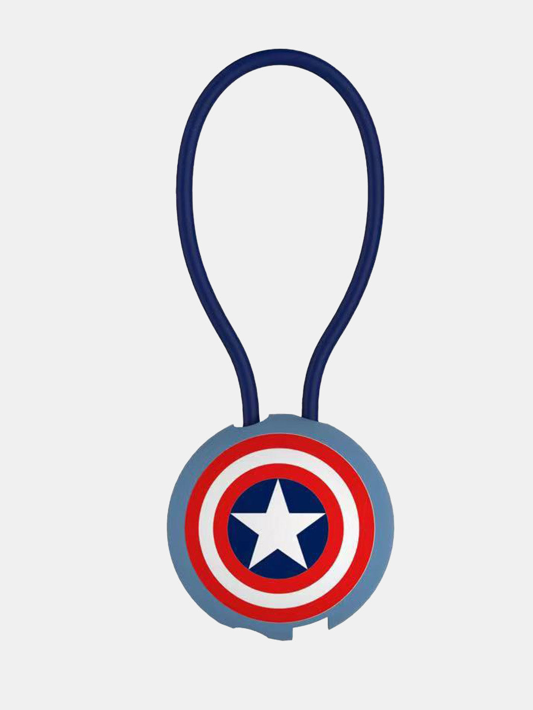 Classic Captains Shield - Micro USB Cable Keyring Navy Blue