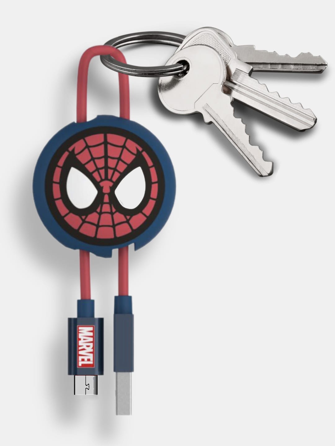 The Amazing Spider Man - Micro USB Cable Keyring Red