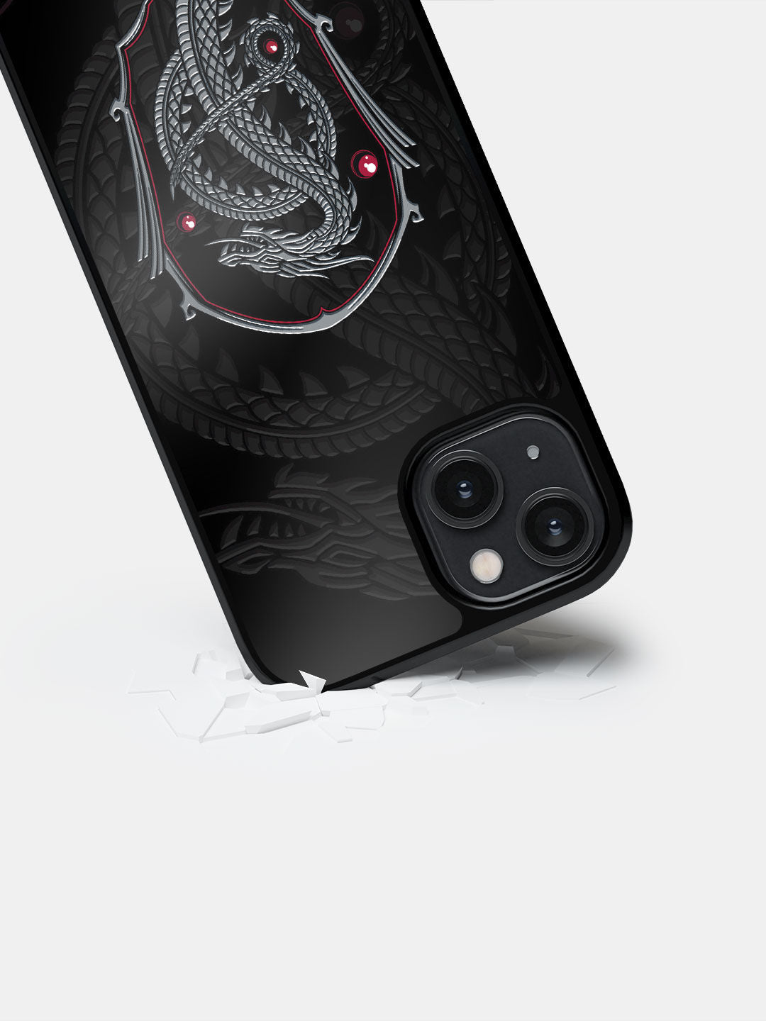 Silver Dragon Crest - iPhone 14 Bumper Cover