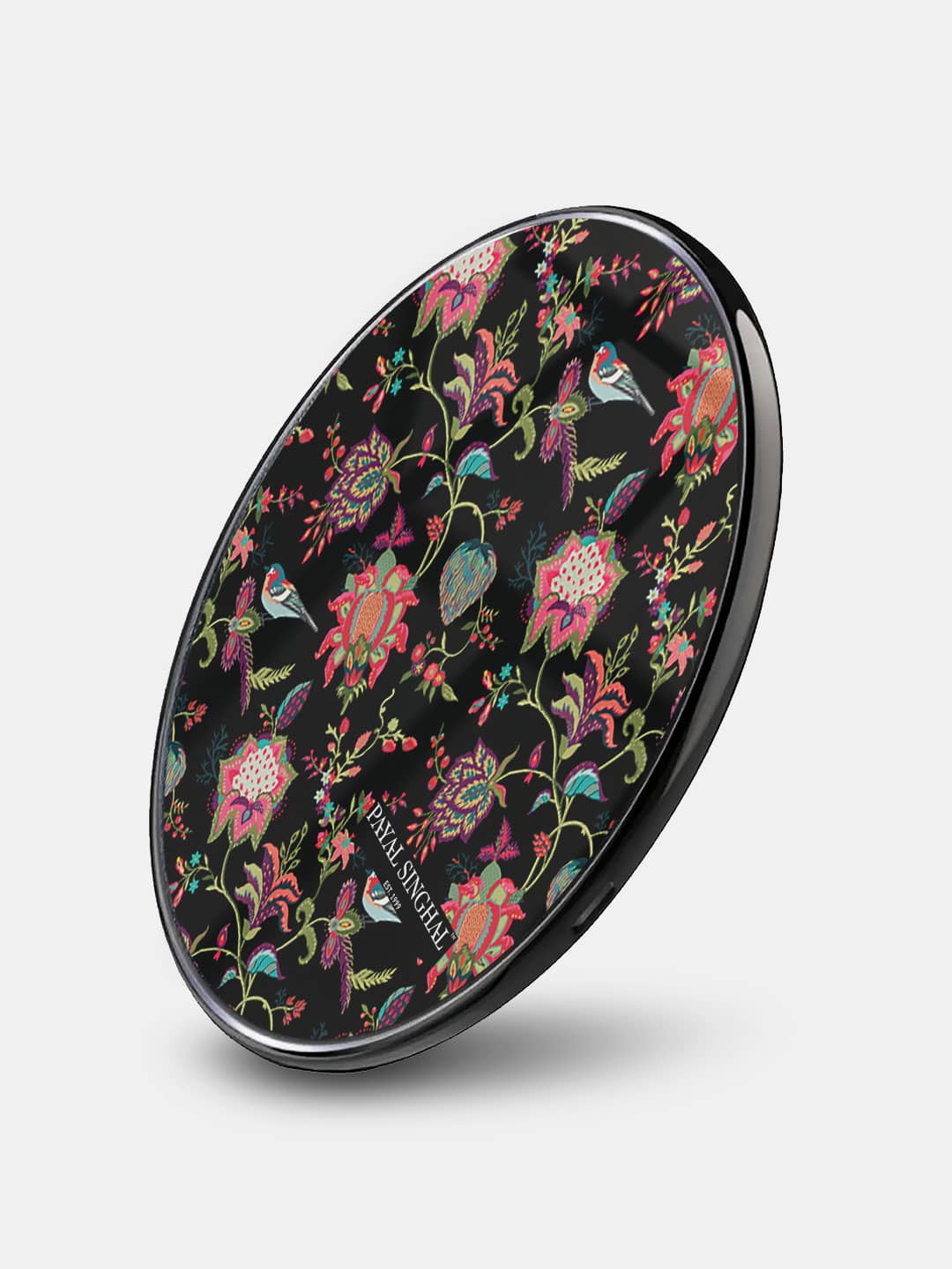 Payal Singhal Chidiya Black - Wireless Charger 15W Glass
