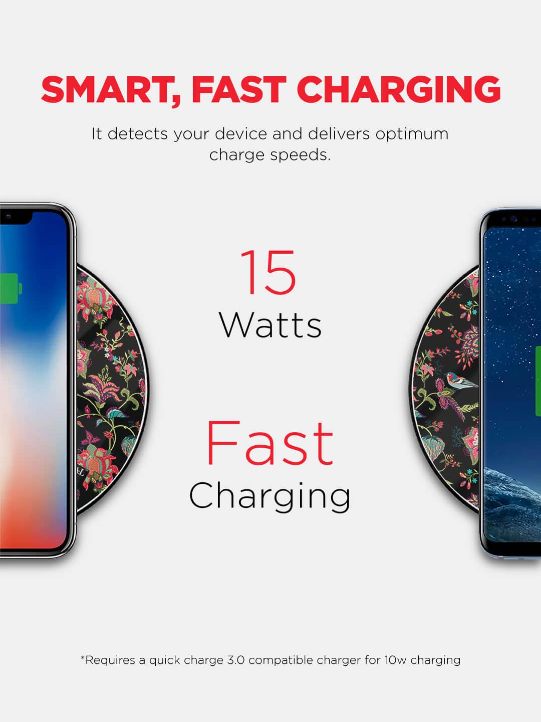 Payal Singhal Chidiya Black - Wireless Charger 15W Glass