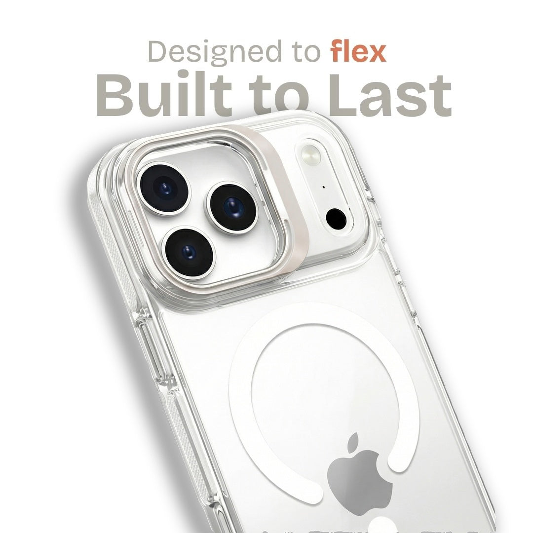 Clear Kickstand iPhone Case for iPhone 17 Pro White | Macmerise